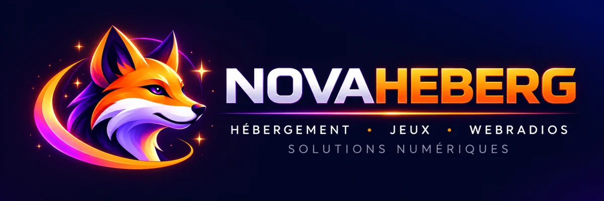 NovaHeberg · hébergement, jeux, webradios